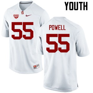 Youth Stanford Cardinal #55 Dylan Powell White University Jersey 314661-131