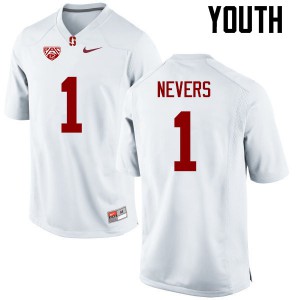 Youth Stanford Cardinal #1 Ernie Nevers White Official Jerseys 721720-549