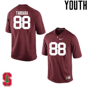 Youth Stanford University #88 Greg Taboada Cardinal Football Jerseys 216041-748