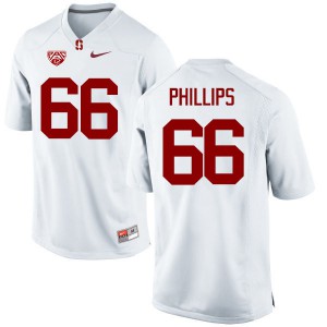 Mens Cardinal #66 Harrison Phillips White Embroidery Jerseys 407396-753