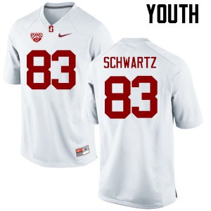 Youth Stanford University #83 Harry Schwartz White Embroidery Jerseys 409541-780
