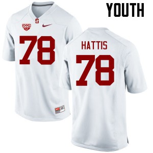 Youth Stanford #78 Henry Hattis White College Jerseys 759778-754
