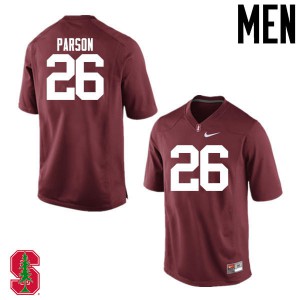 Men's Stanford University #26 J.J. Parson Cardinal Stitched Jerseys 230335-361