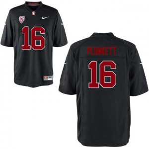 Men Stanford #16 Jim Plunkett Black Stitched Jerseys 827433-645