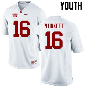 Youth Cardinal #16 Jim Plunkett White Alumni Jersey 191644-851
