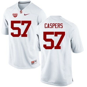 Men Stanford University #57 Johnny Caspers White NCAA Jerseys 987157-871