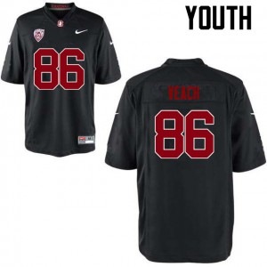 Youth Stanford Cardinal #86 Lane Veach Black Player Jerseys 742363-730