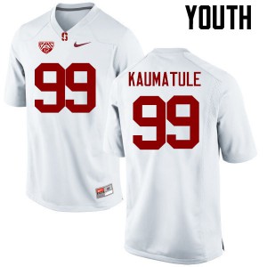 Youth Stanford University #99 Luke Kaumatule White University Jersey 900729-791