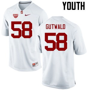 Youth Cardinal #58 Matthew Gutwald White NCAA Jersey 136467-658