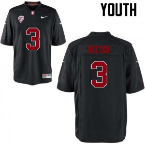 Youth Cardinal #3 Michael Rector Black Official Jersey 298002-281