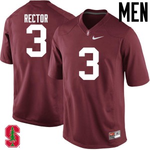 Mens Stanford University #3 Michael Rector Cardinal College Jersey 359601-268