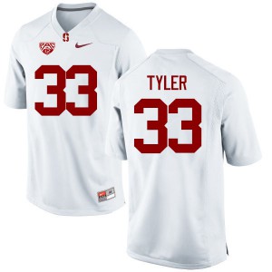 Men's Stanford Cardinal #33 Mike Tyler White Official Jersey 447216-695