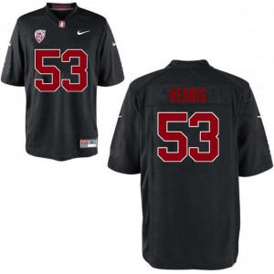 Men Stanford Cardinal #53 Nate Herbig Black Player Jersey 459240-810