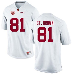 Men's Stanford #81 Osiris St. Brown White Embroidery Jersey 236814-678