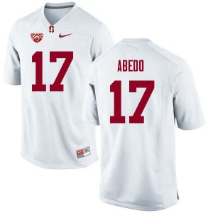 Men's Stanford #17 Paulson Abedo White Official Jersey 135036-374