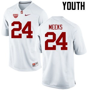 Youth Stanford University #24 Quenton Meeks White Player Jerseys 863622-476