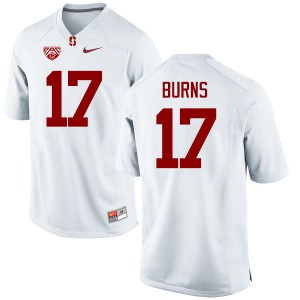 Men's Cardinal #17 Ryan Burns White Player Jerseys 416345-459