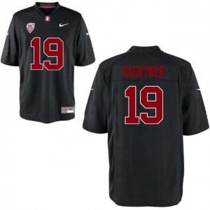 Mens Stanford University #19 Ryan Gaertner Black Official Jerseys 621643-470