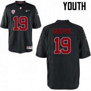 Youth Stanford University #19 Ryan Gaertner Black Stitched Jerseys 484312-697