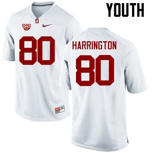 Youth Cardinal #80 Scooter Harrington White NCAA Jerseys 250976-404