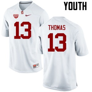 Youth Stanford #13 Taijuan Thomas White Player Jersey 492309-872