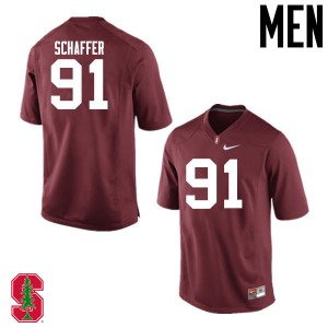 Men Stanford #91 Thomas Schaffer Cardinal Official Jersey 448337-527