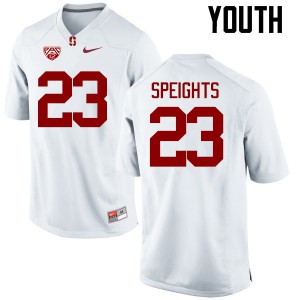 Youth Cardinal #23 Trevor Speights White Football Jerseys 998621-969