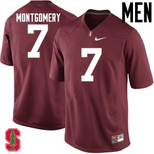 Men Stanford University #7 Ty Montgomery Cardinal Alumni Jersey 260989-555