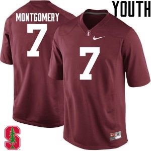 Youth Stanford #7 Ty Montgomery Cardinal Football Jerseys 898638-927