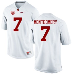 Men's Stanford #7 Ty Montgomery White Embroidery Jerseys 809051-521