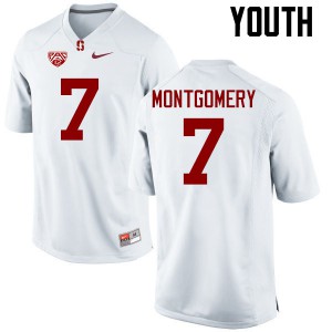 Youth Stanford #7 Ty Montgomery White Alumni Jersey 656846-509