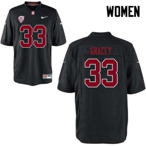 Women's Stanford #33 Alex Gracey Black College Jerseys 491461-917