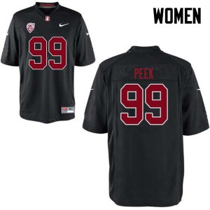 Womens Stanford Cardinal #99 Bo Peek Black Stitched Jersey 505794-618