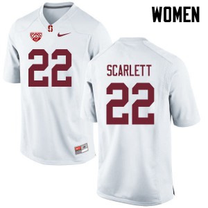 Women's Cardinal #22 Cameron Scarlett White NCAA Jersey 634784-700