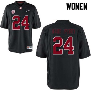 Women's Stanford University #24 Dalyn Wade-Perry Black Stitch Jerseys 731296-589