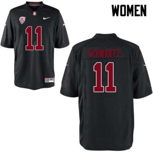 Women Stanford #11 Harry Schwartz Black Stitch Jerseys 552502-757