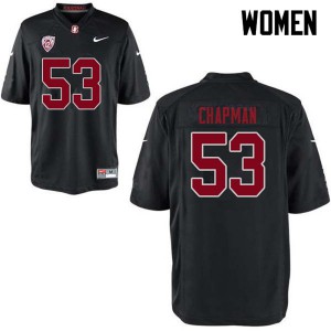 Womens Stanford Cardinal #53 Jack Chapman Black Official Jersey 895849-430