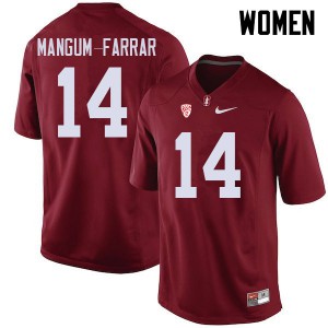 Womens Stanford Cardinal #14 Jacob Mangum-Farrar Cardinal Football Jersey 304677-627