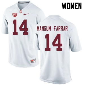 Women Stanford Cardinal #14 Jacob Mangum-Farrar White Stitched Jerseys 825846-545