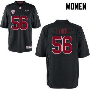 Women Stanford #56 Jake Lynch Black Embroidery Jerseys 394989-666