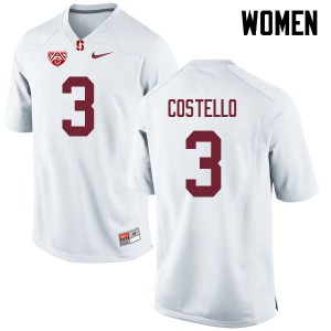 Women Stanford Cardinal #3 K.J. Costello White Alumni Jerseys 911036-926