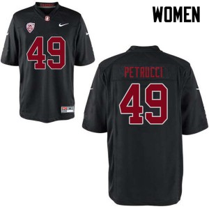 Women's Stanford Cardinal #49 Kyle Petrucci Black Stitch Jerseys 615011-769