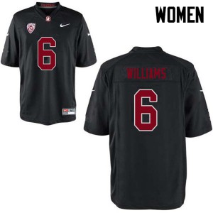 Womens Stanford Cardinal #6 Reagan Williams Black Alumni Jerseys 104596-898