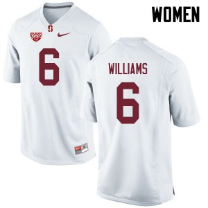 Women Cardinal #6 Reagan Williams White Stitched Jersey 367826-147