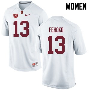 Women's Stanford University #13 Simi Fehoko White Football Jerseys 703199-501