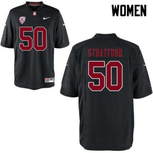 Women's Stanford Cardinal #50 Trey Stratford Black Alumni Jersey 781077-829