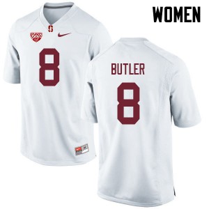 Womens Stanford #8 Treyjohn Butler White Stitch Jersey 879852-277