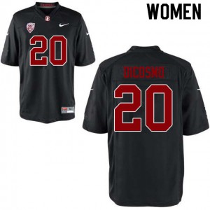 Women Stanford #20 Aeneas DiCosmo Black NCAA Jerseys 198239-891