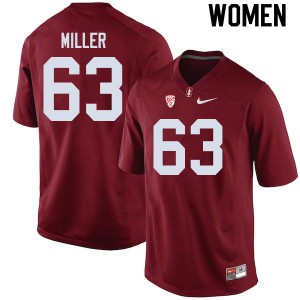 Women's Stanford #63 Barrett Miller Cardinal Player Jersey 718746-444