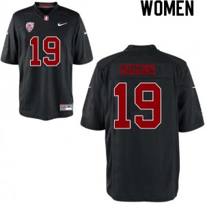 Women's Stanford #19 Elijah Higgins Black Football Jersey 673433-678